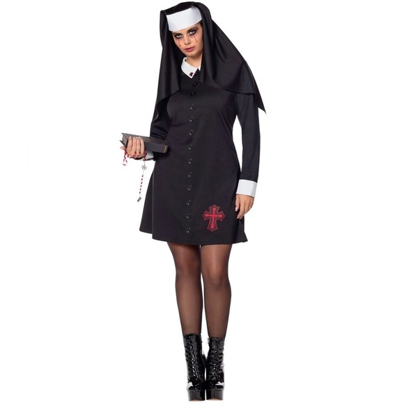 Unholy Nun Halloween Cosplay Comic Con Costume SZ Small 4-6 - Picture 1 of 16
